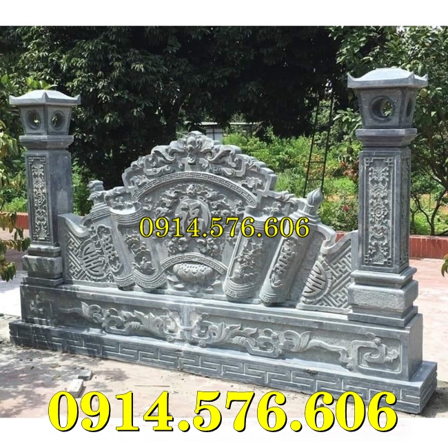 Cuốn Thư Bằng Đá Tự Nhiên Nguyên Khối, Tắc Môn Từ Đường Dòng Họ Bằng Đá Xanh, Bức Bình Phong Đá Trấn Trạch Khu Lăng Mộ, Cuốn Thư Bằng Đá Granite Trước Cổng Từ Đường,