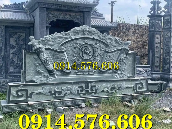 Cuốn Thư Bằng Đá Tự Nhiên Nguyên Khối, Tắc Môn Từ Đường Dòng Họ Bằng Đá Xanh, Bức Bình Phong Đá Trấn Trạch Khu Lăng Mộ, Cuốn Thư Bằng Đá Granite Trước Cổng Từ Đường,