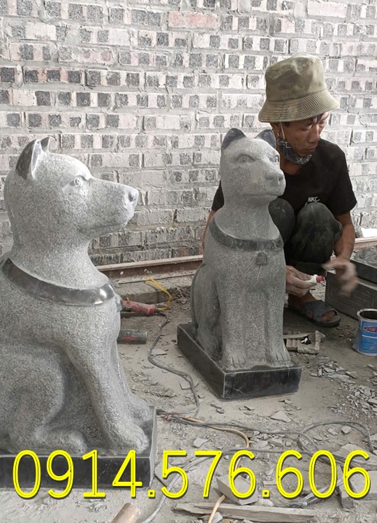 Tượng Chó Đá Nguyên Khối Đẹp Giá Rẻ, Xưởng Sản Xuất Mẫu Chó Đá Phong Thủy, Kích Thước Chó Đá Cổ Thời Lý, Chó Đá Xanh Xám Đặt Trước Nhà, Chó Trấn Trạch Bằng Đá Tự Nhiên Đẹp, Điêu Khắc Mẫu Chó Đá Hiện Đại Trước Nhà Gỗ