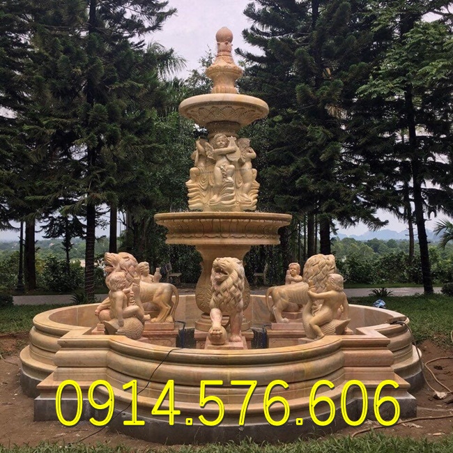 đài phun nước đá trắng cho sân vườn biệt thự, Mẫu Đài Phun Nước Bằng Đá Vàng Cho Khu Du Lịch, Địa Chỉ Làm Đài Phun Nước Bằng Đá Cẩm Thạch, xưởng chế tác đài phun nước bằng đá Hiện Đại, đài phun nước bằng đá granite nguyên khối ngoài trời,