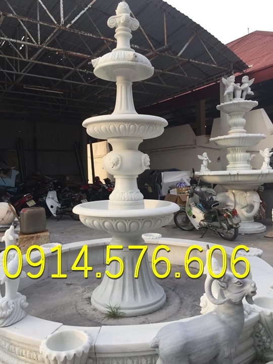đài phun nước đá trắng cho sân vườn biệt thự, Mẫu Đài Phun Nước Bằng Đá Vàng Cho Khu Du Lịch, Địa Chỉ Làm Đài Phun Nước Bằng Đá Cẩm Thạch, xưởng chế tác đài phun nước bằng đá Hiện Đại, đài phun nước bằng đá granite nguyên khối ngoài trời, 