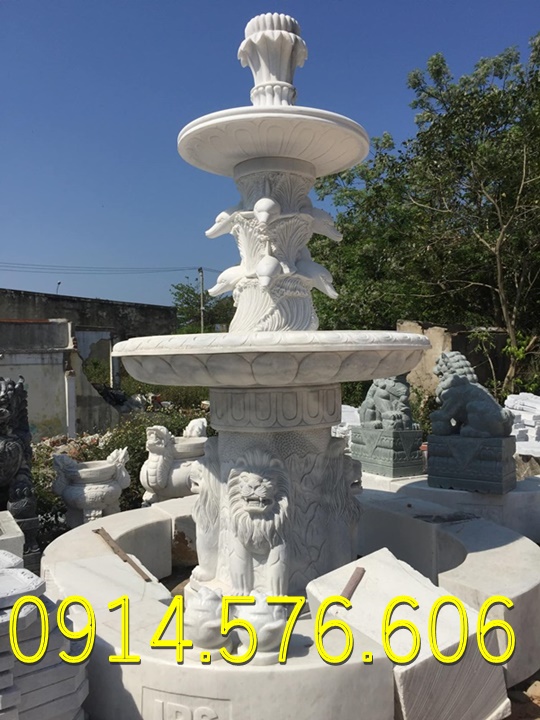 đài phun nước đá trắng cho sân vườn biệt thự, Mẫu Đài Phun Nước Bằng Đá Vàng Cho Khu Du Lịch, Địa Chỉ Làm Đài Phun Nước Bằng Đá Cẩm Thạch, xưởng chế tác đài phun nước bằng đá Hiện Đại, đài phun nước bằng đá granite nguyên khối ngoài trời, 