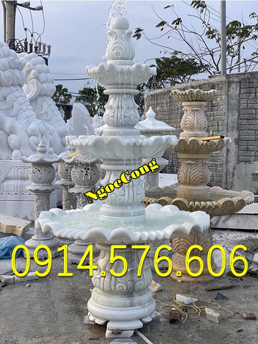 đài phun nước đá trắng cho sân vườn biệt thự, Mẫu Đài Phun Nước Bằng Đá Vàng Cho Khu Du Lịch, Địa Chỉ Làm Đài Phun Nước Bằng Đá Cẩm Thạch, xưởng chế tác đài phun nước bằng đá Hiện Đại, đài phun nước bằng đá granite nguyên khối ngoài trời, 