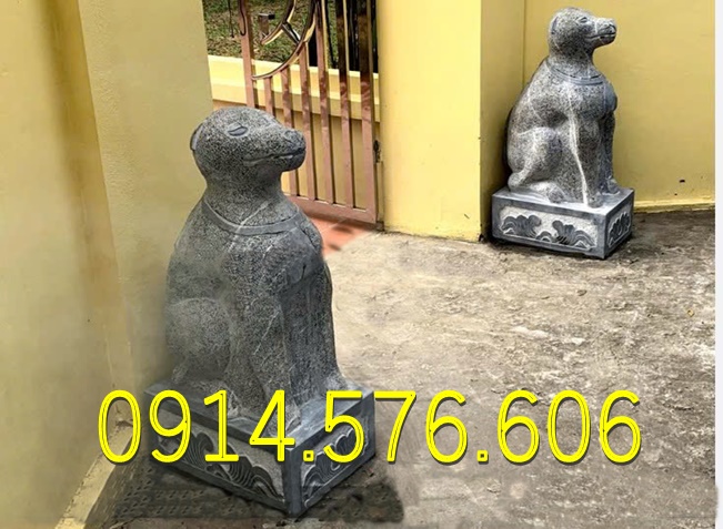 Tượng Chó Đá Nguyên Khối Đẹp Giá Rẻ, Xưởng Sản Xuất Mẫu Chó Đá Phong Thủy, Kích Thước Chó Đá Cổ Thời Lý, Chó Đá Xanh Xám Đặt Trước Nhà, Chó Trấn Trạch Bằng Đá Tự Nhiên Đẹp, Điêu Khắc Mẫu Chó Đá Hiện Đại Trước Nhà Gỗ