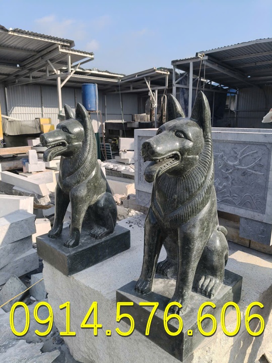 Tượng Chó Đá Nguyên Khối Đẹp Giá Rẻ, Xưởng Sản Xuất Mẫu Chó Đá Phong Thủy, Kích Thước Chó Đá Cổ Thời Lý, Chó Đá Xanh Xám Đặt Trước Nhà, Chó Trấn Trạch Bằng Đá Tự Nhiên Đẹp, Điêu Khắc Mẫu Chó Đá Hiện Đại Trước Nhà Gỗ