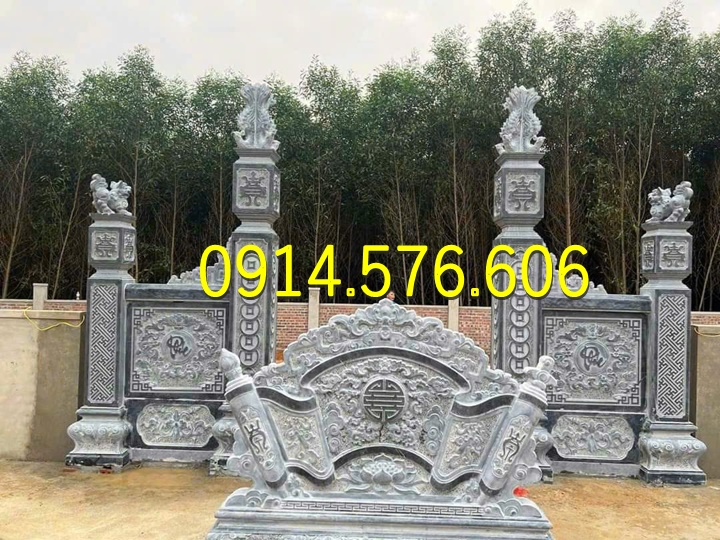 Cuốn Thư Bằng Đá Tự Nhiên Nguyên Khối, Tắc Môn Từ Đường Dòng Họ Bằng Đá Xanh, Bức Bình Phong Đá Trấn Trạch Khu Lăng Mộ, Cuốn Thư Bằng Đá Granite Trước Cổng Từ Đường,