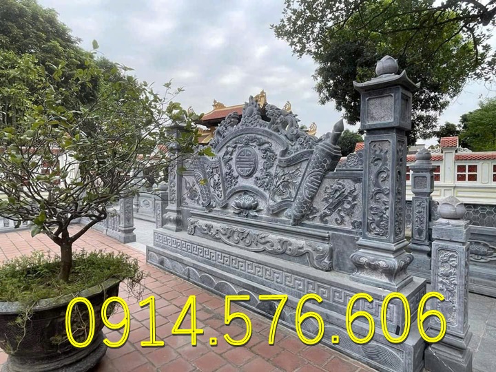 Cuốn Thư Bằng Đá Tự Nhiên Nguyên Khối, Tắc Môn Từ Đường Dòng Họ Bằng Đá Xanh, Bức Bình Phong Đá Trấn Trạch Khu Lăng Mộ, Cuốn Thư Bằng Đá Granite Trước Cổng Từ Đường,