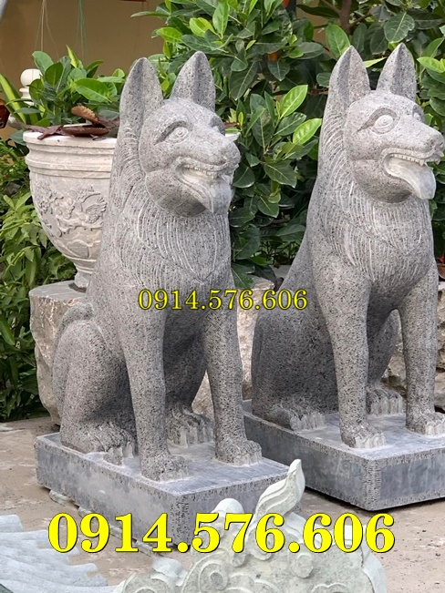 Tượng Chó Đá Nguyên Khối Đẹp Giá Rẻ, Xưởng Sản Xuất Mẫu Chó Đá Phong Thủy, Kích Thước Chó Đá Cổ Thời Lý, Chó Đá Xanh Xám Đặt Trước Nhà, Chó Trấn Trạch Bằng Đá Tự Nhiên Đẹp, Điêu Khắc Mẫu Chó Đá Hiện Đại Trước Nhà Gỗ