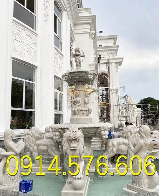 đài phun nước đá trắng cho sân vườn biệt thự, Mẫu Đài Phun Nước Bằng Đá Vàng Cho Khu Du Lịch, Địa Chỉ Làm Đài Phun Nước Bằng Đá Cẩm Thạch, xưởng chế tác đài phun nước bằng đá Hiện Đại, đài phun nước bằng đá granite nguyên khối ngoài trời, 