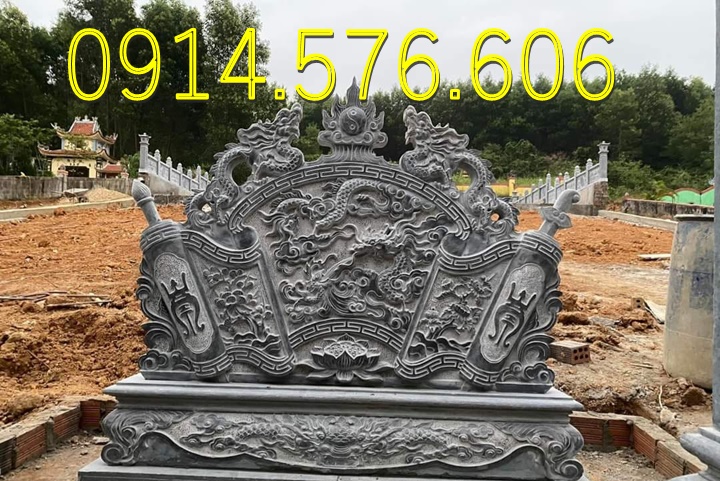Cuốn Thư Bằng Đá Tự Nhiên Nguyên Khối, Tắc Môn Từ Đường Dòng Họ Bằng Đá Xanh, Bức Bình Phong Đá Trấn Trạch Khu Lăng Mộ, Cuốn Thư Bằng Đá Granite Trước Cổng Từ Đường,