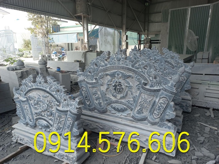 Cuốn Thư Bằng Đá Tự Nhiên Nguyên Khối, Tắc Môn Từ Đường Dòng Họ Bằng Đá Xanh, Bức Bình Phong Đá Trấn Trạch Khu Lăng Mộ, Cuốn Thư Bằng Đá Granite Trước Cổng Từ Đường,