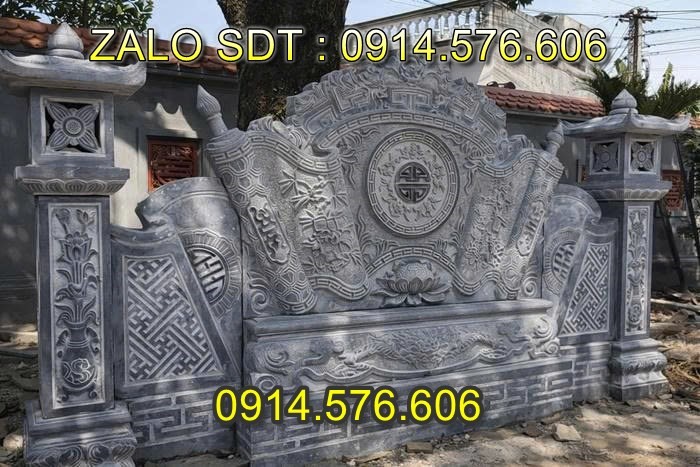 Cuốn Thư Bằng Đá Tự Nhiên Nguyên Khối, Tắc Môn Từ Đường Dòng Họ Bằng Đá Xanh, Bức Bình Phong Đá Trấn Trạch Khu Lăng Mộ, Cuốn Thư Bằng Đá Granite Trước Cổng Từ Đường,