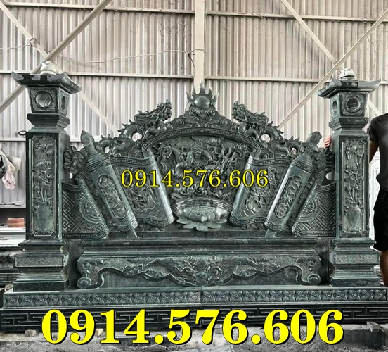 Cuốn Thư Bằng Đá Tự Nhiên Nguyên Khối, Tắc Môn Từ Đường Dòng Họ Bằng Đá Xanh, Bức Bình Phong Đá Trấn Trạch Khu Lăng Mộ, Cuốn Thư Bằng Đá Granite Trước Cổng Từ Đường,