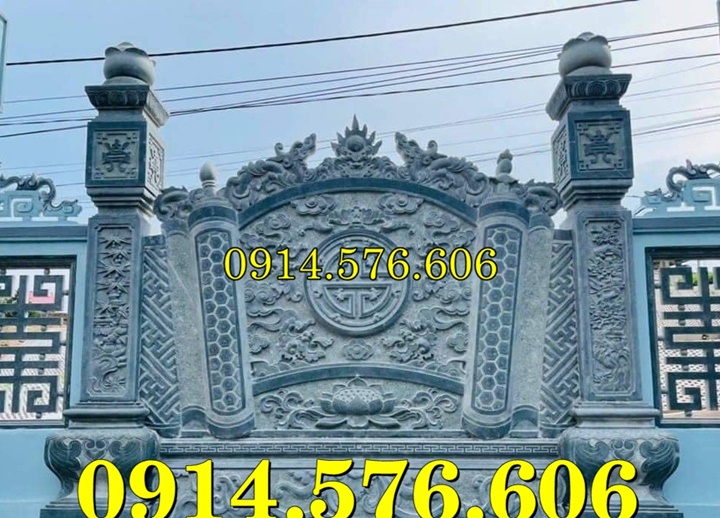 Cuốn Thư Bằng Đá Tự Nhiên Nguyên Khối, Tắc Môn Từ Đường Dòng Họ Bằng Đá Xanh, Bức Bình Phong Đá Trấn Trạch Khu Lăng Mộ, Cuốn Thư Bằng Đá Granite Trước Cổng Từ Đường,