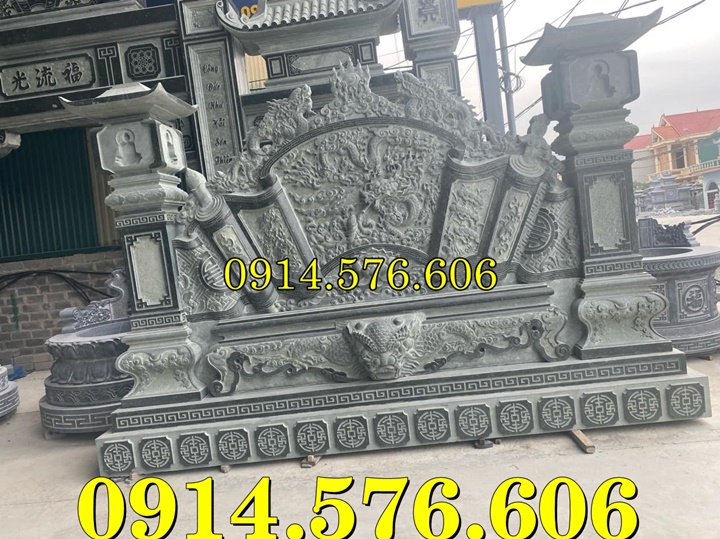 Cuốn Thư Bằng Đá Tự Nhiên Nguyên Khối, Tắc Môn Từ Đường Dòng Họ Bằng Đá Xanh, Bức Bình Phong Đá Trấn Trạch Khu Lăng Mộ, Cuốn Thư Bằng Đá Granite Trước Cổng Từ Đường,