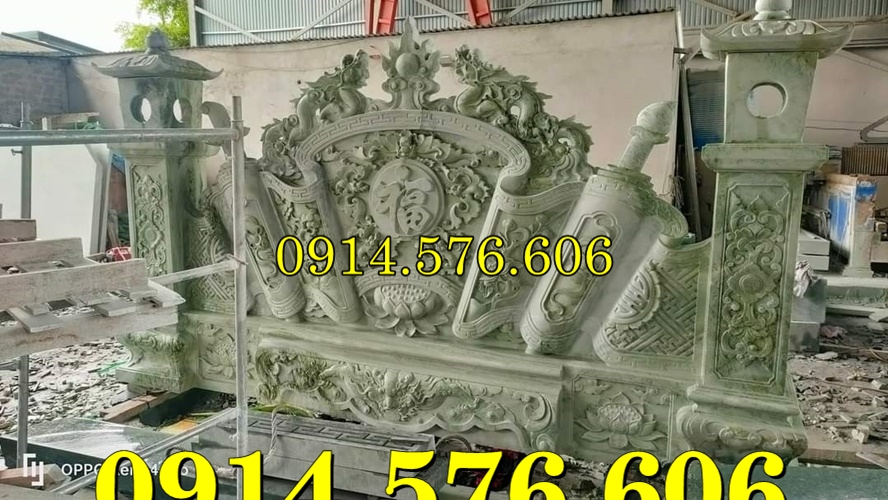 Cuốn Thư Bằng Đá Tự Nhiên Nguyên Khối, Tắc Môn Từ Đường Dòng Họ Bằng Đá Xanh, Bức Bình Phong Đá Trấn Trạch Khu Lăng Mộ, Cuốn Thư Bằng Đá Granite Trước Cổng Từ Đường,