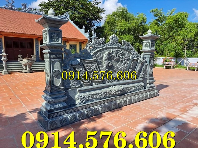 Cuốn Thư Bằng Đá Tự Nhiên Nguyên Khối, Tắc Môn Từ Đường Dòng Họ Bằng Đá Xanh, Bức Bình Phong Đá Trấn Trạch Khu Lăng Mộ, Cuốn Thư Bằng Đá Granite Trước Cổng Từ Đường,