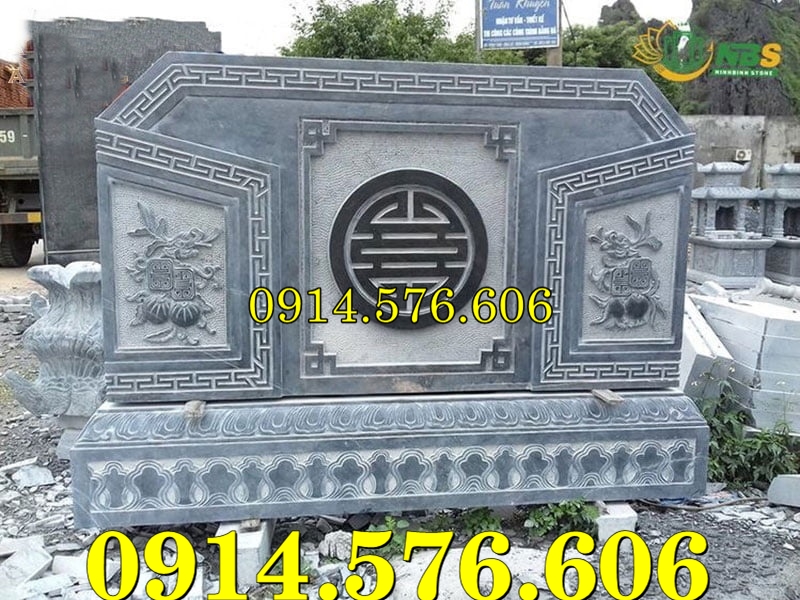 Cuốn Thư Bằng Đá Tự Nhiên Nguyên Khối, Tắc Môn Từ Đường Dòng Họ Bằng Đá Xanh, Bức Bình Phong Đá Trấn Trạch Khu Lăng Mộ, Cuốn Thư Bằng Đá Granite Trước Cổng Từ Đường,
