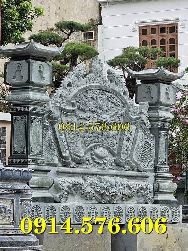 Cuốn Thư Bằng Đá Tự Nhiên Nguyên Khối, Tắc Môn Từ Đường Dòng Họ Bằng Đá Xanh, Bức Bình Phong Đá Trấn Trạch Khu Lăng Mộ, Cuốn Thư Bằng Đá Granite Trước Cổng Từ Đường,
