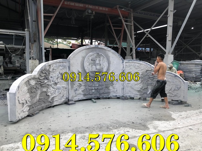 Cuốn Thư Bằng Đá Tự Nhiên Nguyên Khối, Tắc Môn Từ Đường Dòng Họ Bằng Đá Xanh, Bức Bình Phong Đá Trấn Trạch Khu Lăng Mộ, Cuốn Thư Bằng Đá Granite Trước Cổng Từ Đường,
