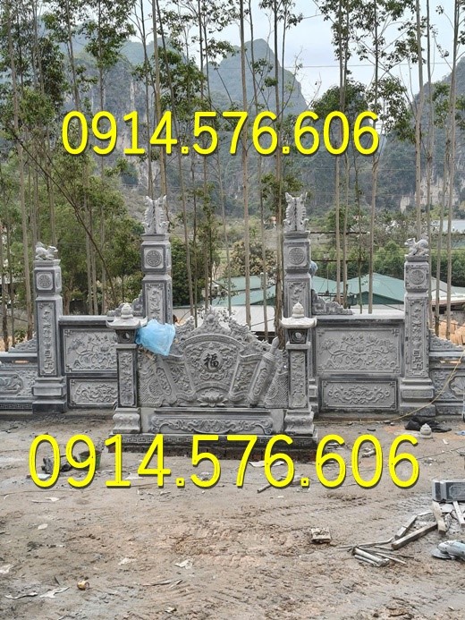 Cuốn Thư Bằng Đá Tự Nhiên Nguyên Khối, Tắc Môn Từ Đường Dòng Họ Bằng Đá Xanh, Bức Bình Phong Đá Trấn Trạch Khu Lăng Mộ, Cuốn Thư Bằng Đá Granite Trước Cổng Từ Đường,