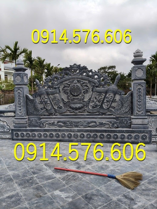 Cuốn Thư Bằng Đá Tự Nhiên Nguyên Khối, Tắc Môn Từ Đường Dòng Họ Bằng Đá Xanh, Bức Bình Phong Đá Trấn Trạch Khu Lăng Mộ, Cuốn Thư Bằng Đá Granite Trước Cổng Từ Đường,