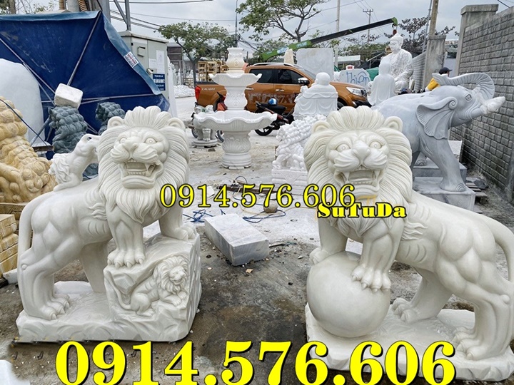 92 Chạm Khắc Sư Tử Đá Phong Thủy Bán Vũng Tàu
