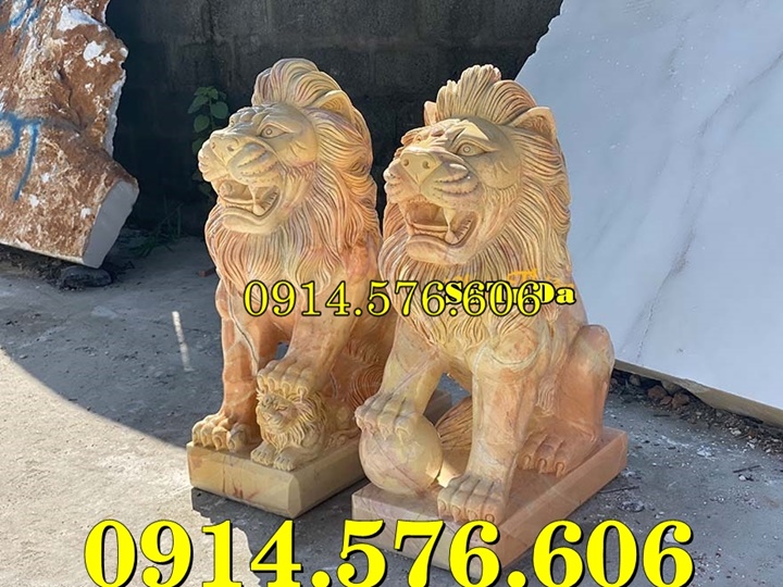 92 Chạm Khắc Sư Tử Đá Phong Thủy Bán Vũng Tàu