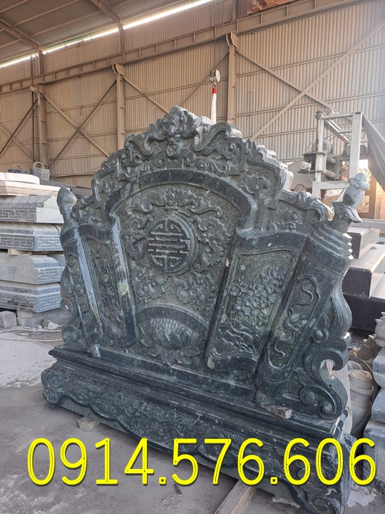 Cuốn Thư Bằng Đá Tự Nhiên Nguyên Khối, Tắc Môn Từ Đường Dòng Họ Bằng Đá Xanh, Bức Bình Phong Đá Trấn Trạch Khu Lăng Mộ, Cuốn Thư Bằng Đá Granite Trước Cổng Từ Đường,