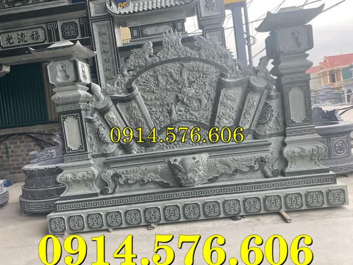 Cuốn Thư Bằng Đá Tự Nhiên Nguyên Khối, Tắc Môn Từ Đường Dòng Họ Bằng Đá Xanh, Bức Bình Phong Đá Trấn Trạch Khu Lăng Mộ, Cuốn Thư Bằng Đá Granite Trước Cổng Từ Đường,