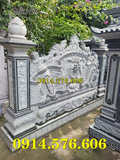 Cuốn Thư Bằng Đá Tự Nhiên Nguyên Khối, Tắc Môn Từ Đường Dòng Họ Bằng Đá Xanh, Bức Bình Phong Đá Trấn Trạch Khu Lăng Mộ, Cuốn Thư Bằng Đá Granite Trước Cổng Từ Đường,