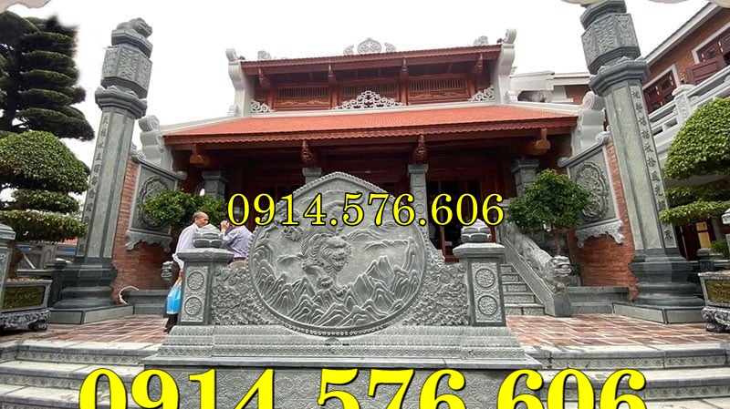 Cuốn Thư Bằng Đá Tự Nhiên Nguyên Khối, Tắc Môn Từ Đường Dòng Họ Bằng Đá Xanh, Bức Bình Phong Đá Trấn Trạch Khu Lăng Mộ, Cuốn Thư Bằng Đá Granite Trước Cổng Từ Đường,