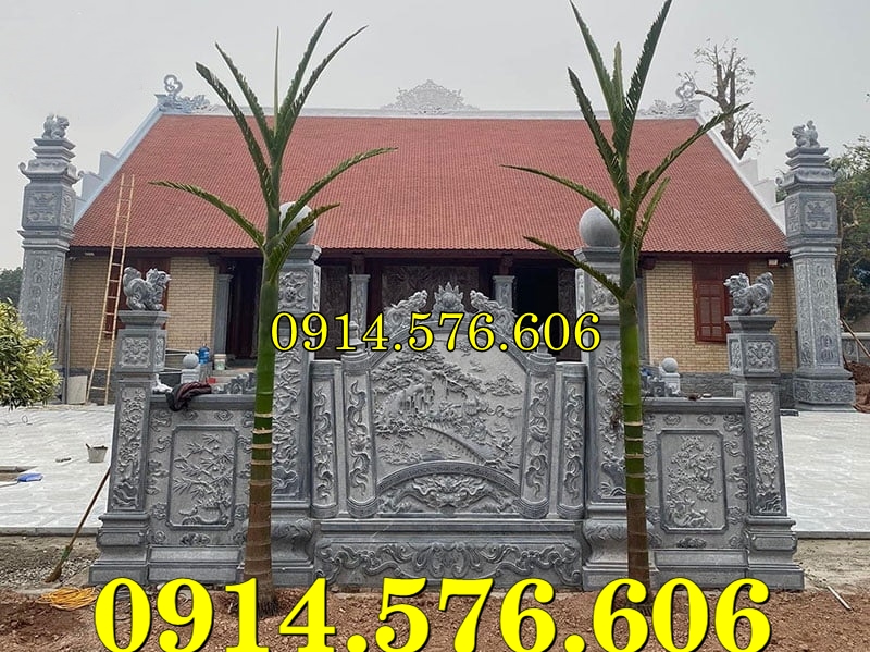 Cuốn Thư Bằng Đá Tự Nhiên Nguyên Khối, Tắc Môn Từ Đường Dòng Họ Bằng Đá Xanh, Bức Bình Phong Đá Trấn Trạch Khu Lăng Mộ, Cuốn Thư Bằng Đá Granite Trước Cổng Từ Đường,
