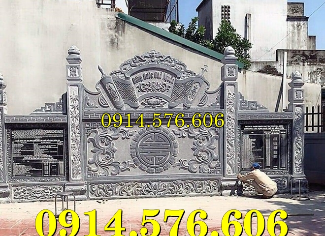 Cuốn Thư Bằng Đá Tự Nhiên Nguyên Khối, Tắc Môn Từ Đường Dòng Họ Bằng Đá Xanh, Bức Bình Phong Đá Trấn Trạch Khu Lăng Mộ, Cuốn Thư Bằng Đá Granite Trước Cổng Từ Đường,