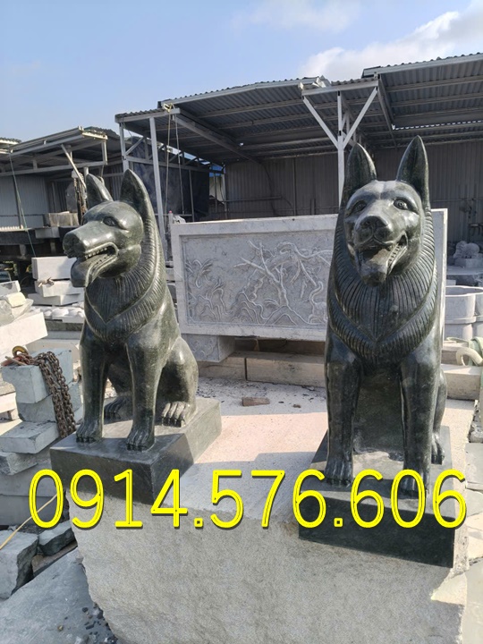 Tượng Chó Đá Nguyên Khối Đẹp Giá Rẻ, Xưởng Sản Xuất Mẫu Chó Đá Phong Thủy, Kích Thước Chó Đá Cổ Thời Lý, Chó Đá Xanh Xám Đặt Trước Nhà, Chó Trấn Trạch Bằng Đá Tự Nhiên Đẹp, Điêu Khắc Mẫu Chó Đá Hiện Đại Trước Nhà Gỗ