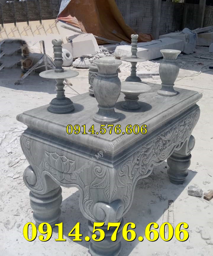 Bàn Lễ Đá Tự Nhiên Nguyên Khối Giá Rẻ, Bàn Đá Đặt Lễ Xanh Trắng Vàng Hiện Đại, Kích Thước Bàn Lễ Đá Hoa Cương Theo Phong Thủy, Giá Bán Bàn Lễ Bằng Đá Ngoài Nghĩa Trang Dòng Họ, Đại lý Cơ Sở Xưởng Sản Xuất Bàn Lễ Đá