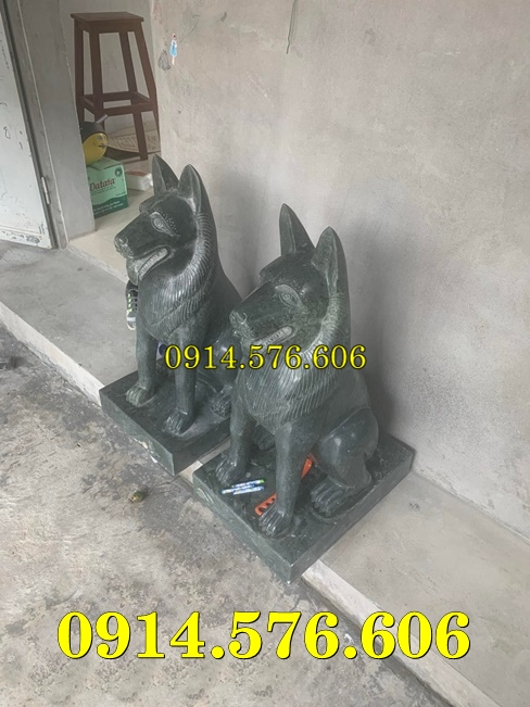 Tượng Chó Đá Nguyên Khối Đẹp Giá Rẻ, Xưởng Sản Xuất Mẫu Chó Đá Phong Thủy, Kích Thước Chó Đá Cổ Thời Lý, Chó Đá Xanh Xám Đặt Trước Nhà, Chó Trấn Trạch Bằng Đá Tự Nhiên Đẹp, Điêu Khắc Mẫu Chó Đá Hiện Đại Trước Nhà Gỗ