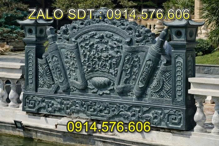 Cuốn Thư Bằng Đá Tự Nhiên Nguyên Khối, Tắc Môn Từ Đường Dòng Họ Bằng Đá Xanh, Bức Bình Phong Đá Trấn Trạch Khu Lăng Mộ, Cuốn Thư Bằng Đá Granite Trước Cổng Từ Đường,