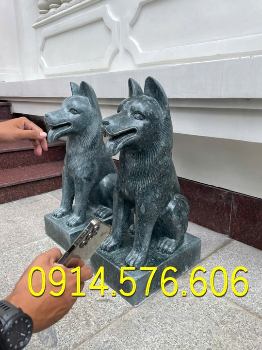 Tượng Chó Đá Nguyên Khối Đẹp Giá Rẻ, Xưởng Sản Xuất Mẫu Chó Đá Phong Thủy, Kích Thước Chó Đá Cổ Thời Lý, Chó Đá Xanh Xám Đặt Trước Nhà, Chó Trấn Trạch Bằng Đá Tự Nhiên Đẹp, Điêu Khắc Mẫu Chó Đá Hiện Đại Trước Nhà Gỗ